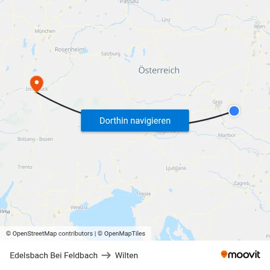 Edelsbach Bei Feldbach to Wilten map