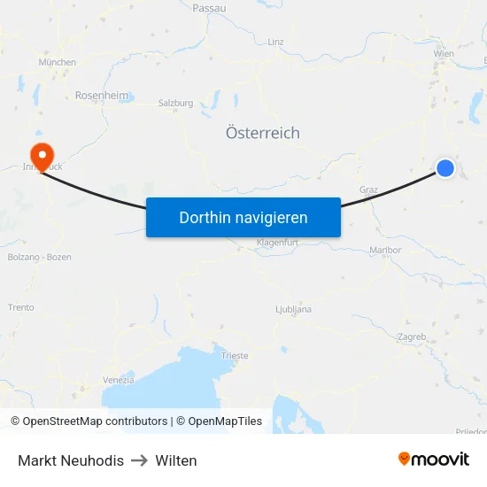 Markt Neuhodis to Wilten map