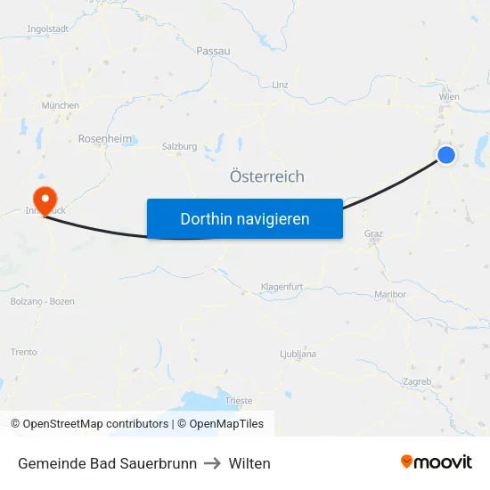 Gemeinde Bad Sauerbrunn to Wilten map