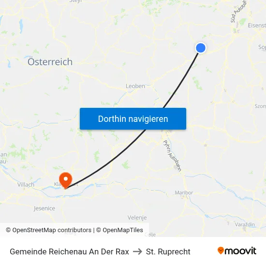 Gemeinde Reichenau An Der Rax to St. Ruprecht map