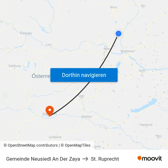 Gemeinde Neusiedl An Der Zaya to St. Ruprecht map