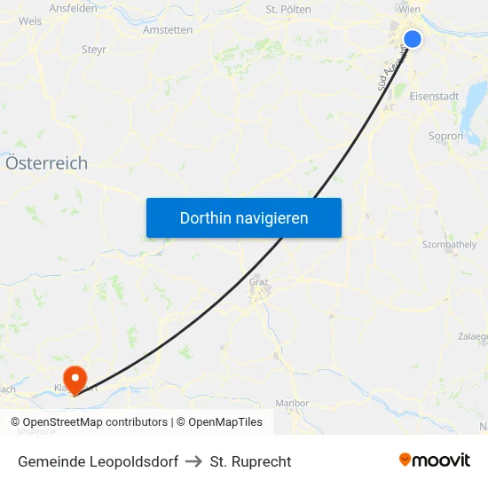 Gemeinde Leopoldsdorf to St. Ruprecht map