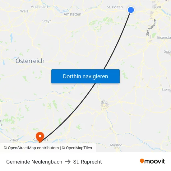 Gemeinde Neulengbach to St. Ruprecht map