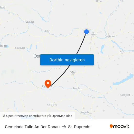Gemeinde Tulln An Der Donau to St. Ruprecht map
