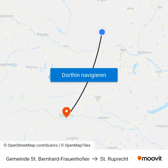 Gemeinde St. Bernhard-Frauenhofen to St. Ruprecht map