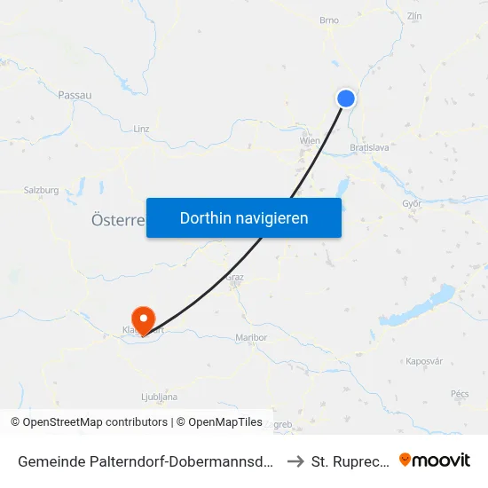 Gemeinde Palterndorf-Dobermannsdorf to St. Ruprecht map