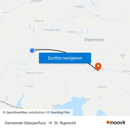 Gemeinde Oberperfuss to St. Ruprecht map