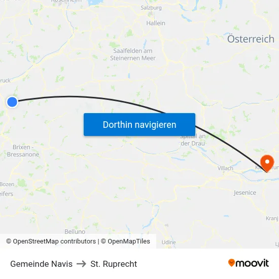 Gemeinde Navis to St. Ruprecht map