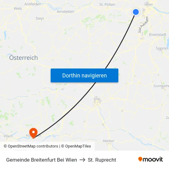 Gemeinde Breitenfurt Bei Wien to St. Ruprecht map