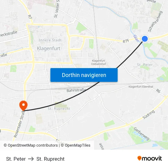St. Peter to St. Ruprecht map