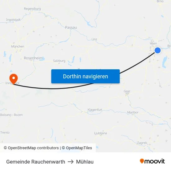 Gemeinde Rauchenwarth to Mühlau map
