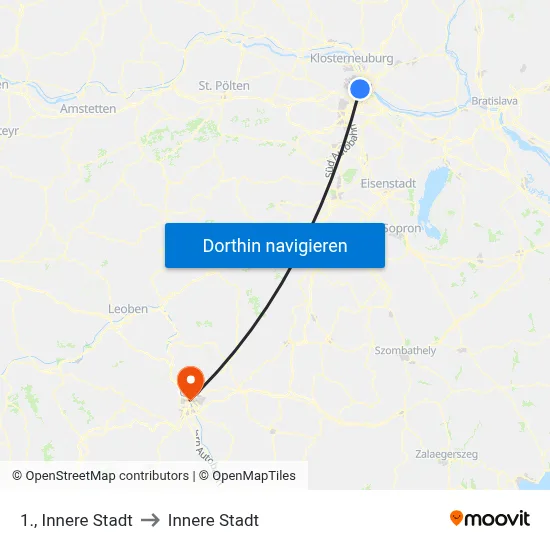 1., Innere Stadt to Innere Stadt map