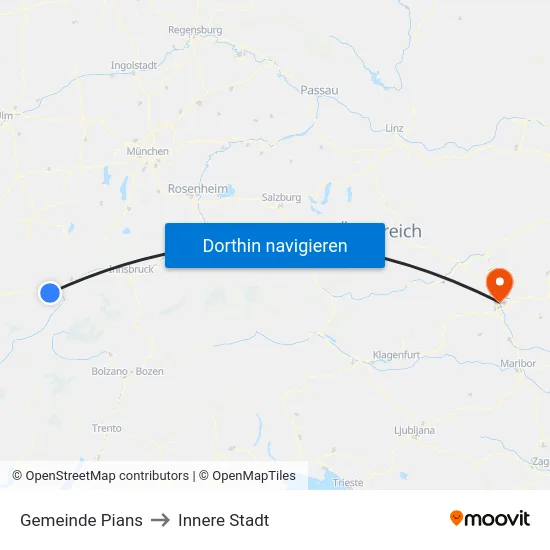 Gemeinde Pians to Innere Stadt map
