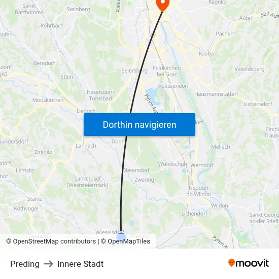 Preding to Innere Stadt map
