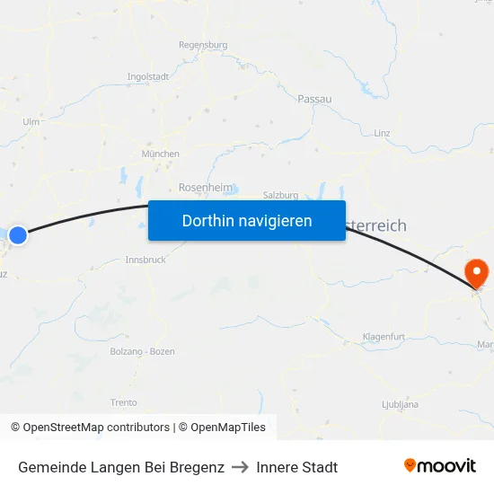 Gemeinde Langen Bei Bregenz to Innere Stadt map