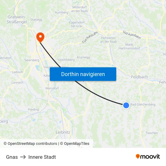 Gnas to Innere Stadt map