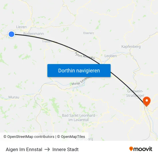 Aigen Im Ennstal to Innere Stadt map