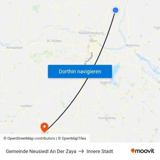 Gemeinde Neusiedl An Der Zaya to Innere Stadt map