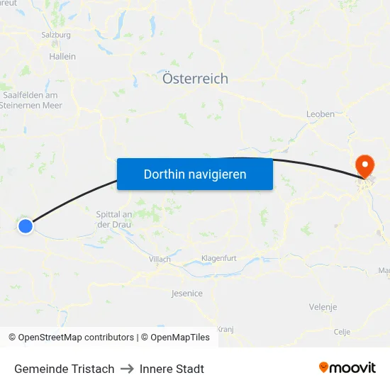 Gemeinde Tristach to Innere Stadt map