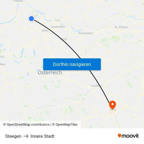 Steegen to Innere Stadt map