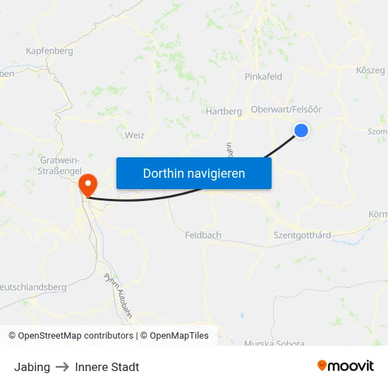 Jabing to Innere Stadt map