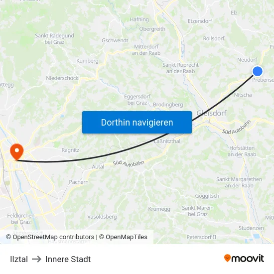 Ilztal to Innere Stadt map