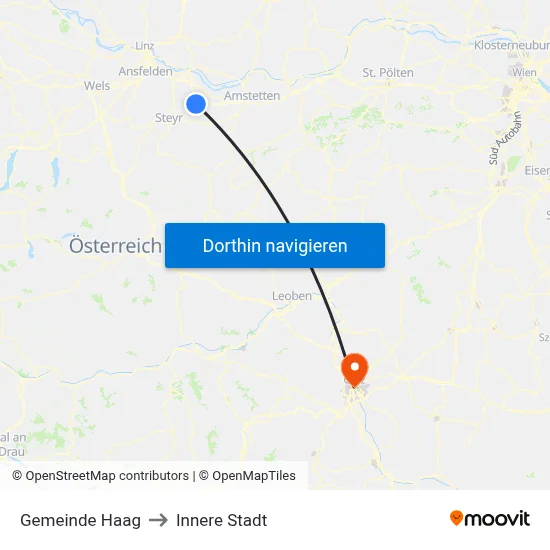 Gemeinde Haag to Innere Stadt map