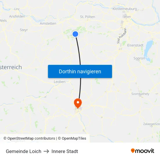 Gemeinde Loich to Innere Stadt map