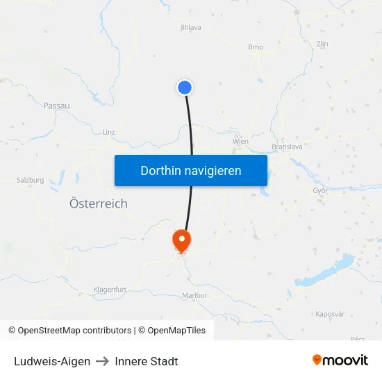 Ludweis-Aigen to Innere Stadt map