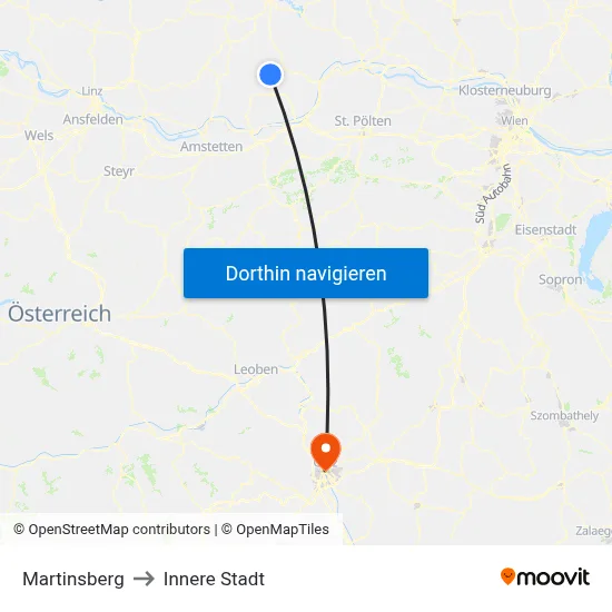 Martinsberg to Innere Stadt map