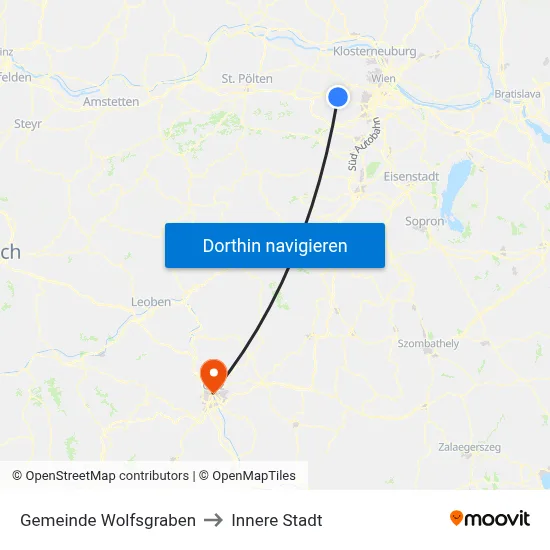Gemeinde Wolfsgraben to Innere Stadt map