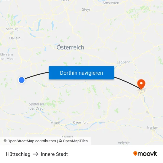 Hüttschlag to Innere Stadt map