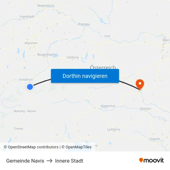 Gemeinde Navis to Innere Stadt map