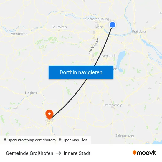 Gemeinde Großhofen to Innere Stadt map