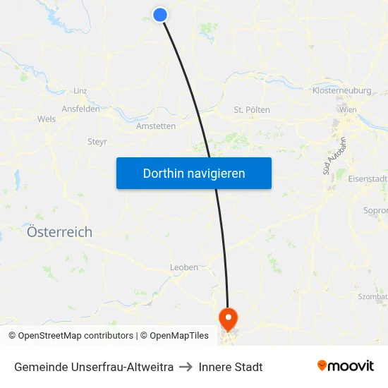 Gemeinde Unserfrau-Altweitra to Innere Stadt map