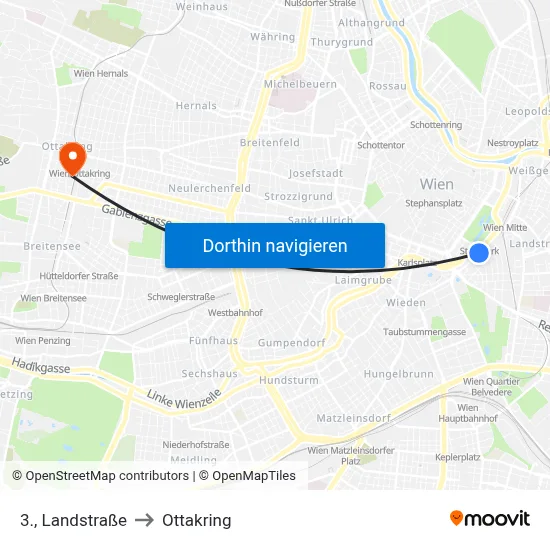 3., Landstraße to Ottakring map