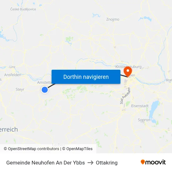 Gemeinde Neuhofen An Der Ybbs to Ottakring map