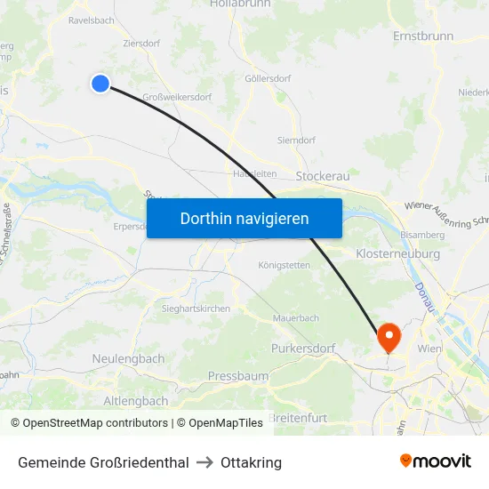 Gemeinde Großriedenthal to Ottakring map