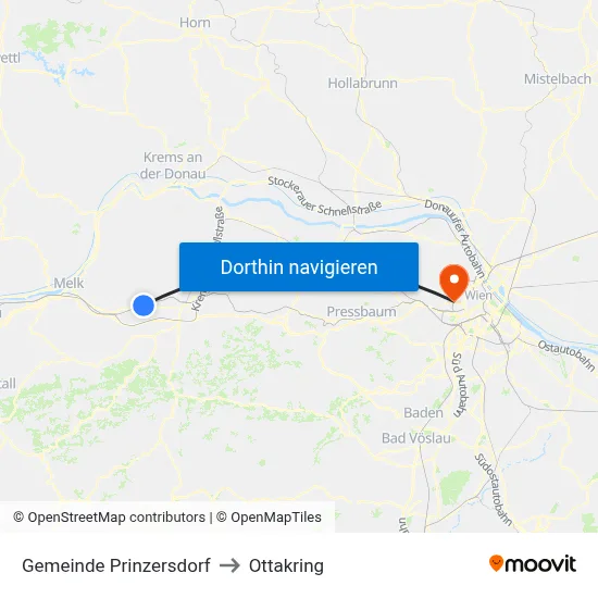 Gemeinde Prinzersdorf to Ottakring map