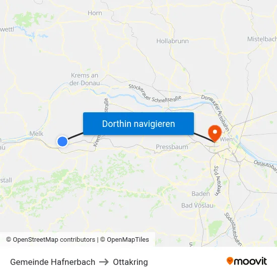 Gemeinde Hafnerbach to Ottakring map