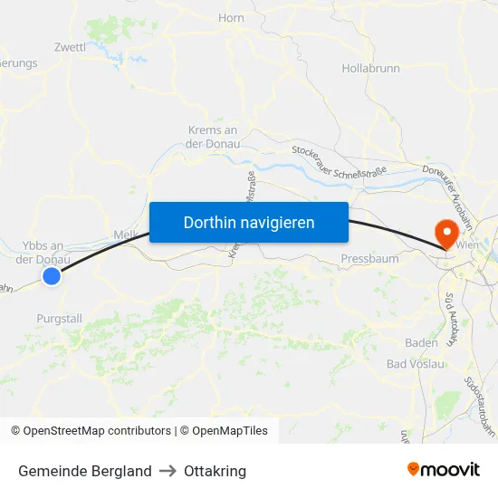 Gemeinde Bergland to Ottakring map