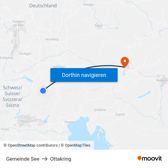 Gemeinde See to Ottakring map