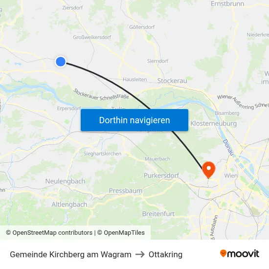 Gemeinde Kirchberg am Wagram to Ottakring map