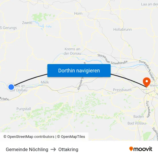Gemeinde Nöchling to Ottakring map
