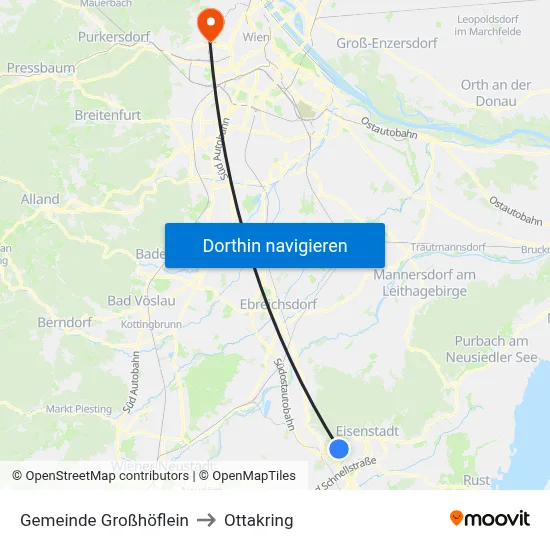 Gemeinde Großhöflein to Ottakring map