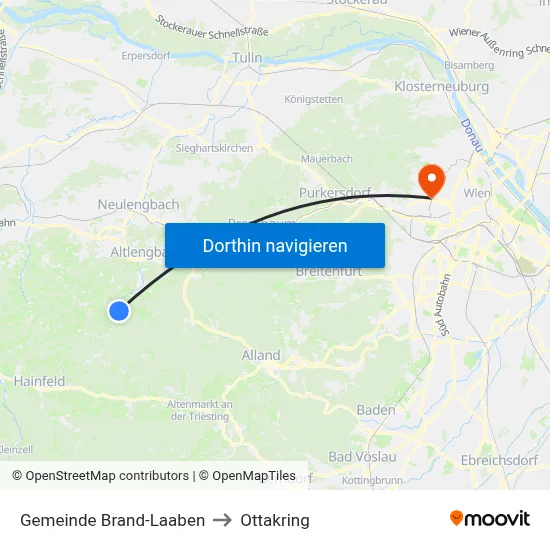 Gemeinde Brand-Laaben to Ottakring map