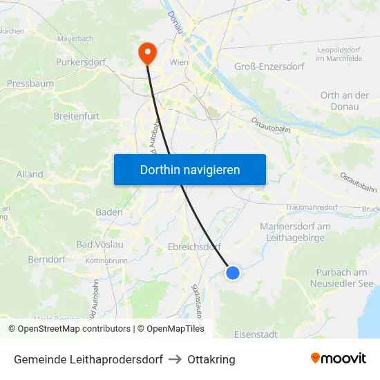 Gemeinde Leithaprodersdorf to Ottakring map