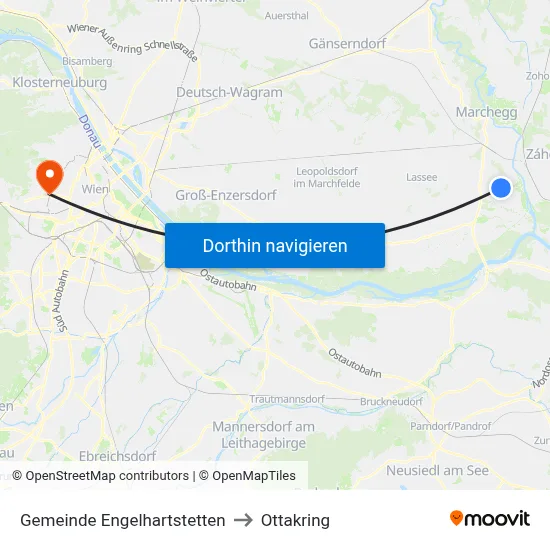 Gemeinde Engelhartstetten to Ottakring map