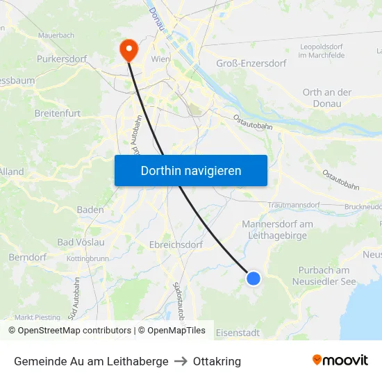 Gemeinde Au am Leithaberge to Ottakring map