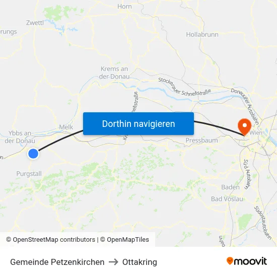 Gemeinde Petzenkirchen to Ottakring map